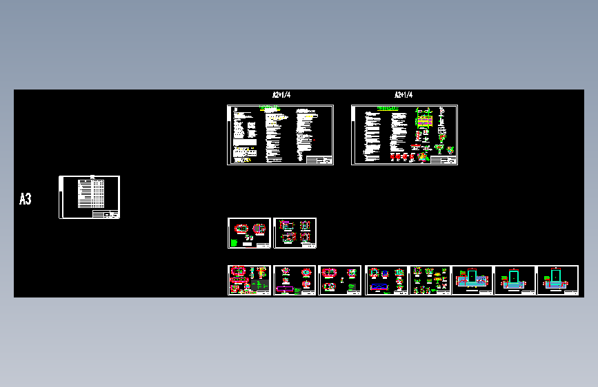 吨每天农村生活污水处理施工图纸(生物转盘)