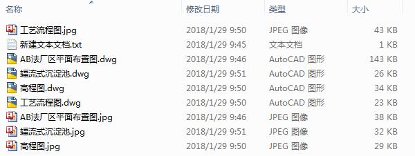 AB法工艺污水处理厂设计图集