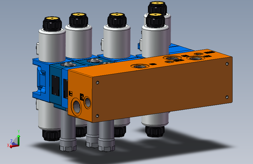 压缩站差动集成块设计(SW+CAD+说明书)