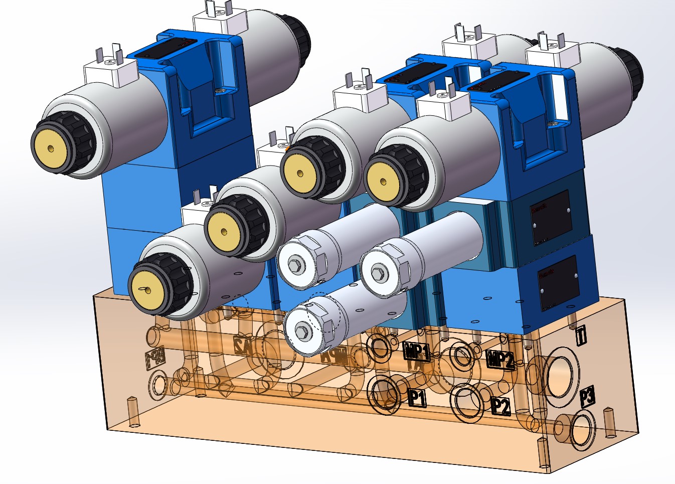压缩站差动集成块设计(SW+CAD+说明书)
