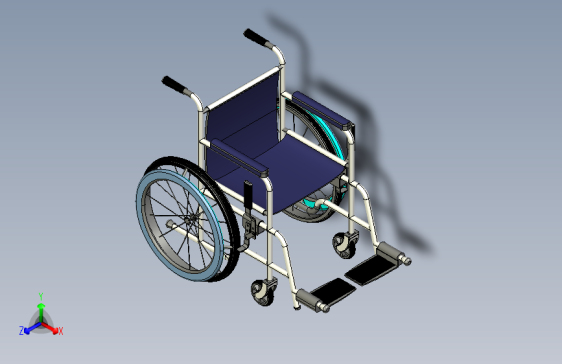 可电动转向轮椅模型