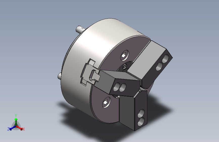 液压三爪卡盘Solidworks三维模型