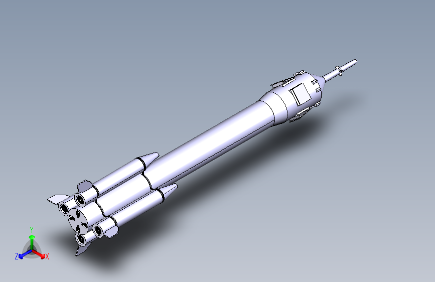 CATIA V5R20 长征-2F 运载火箭模型