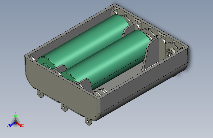 标准3节AA电池盒结构模块设计