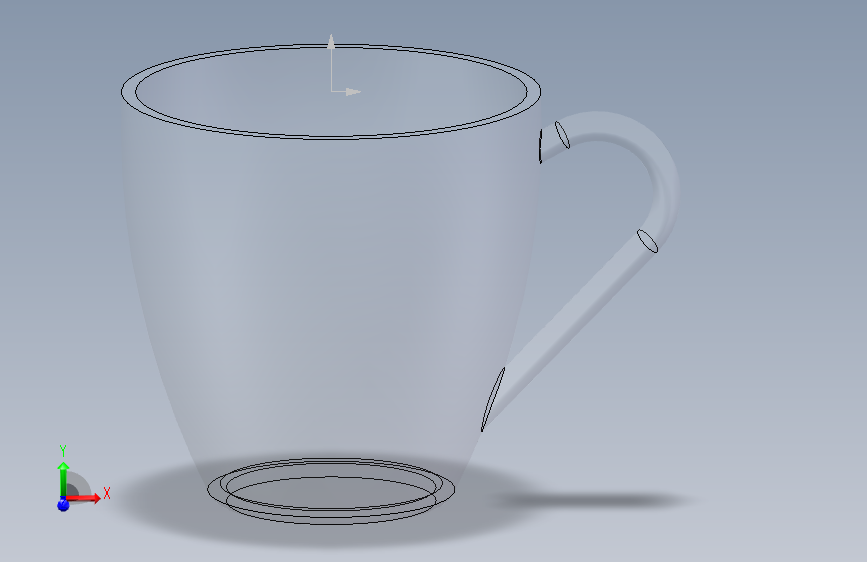 玻璃杯子水杯模型