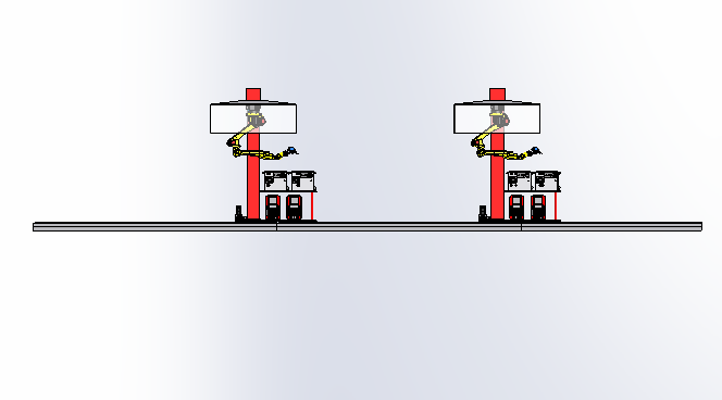 地轨行走倒挂焊接机器人