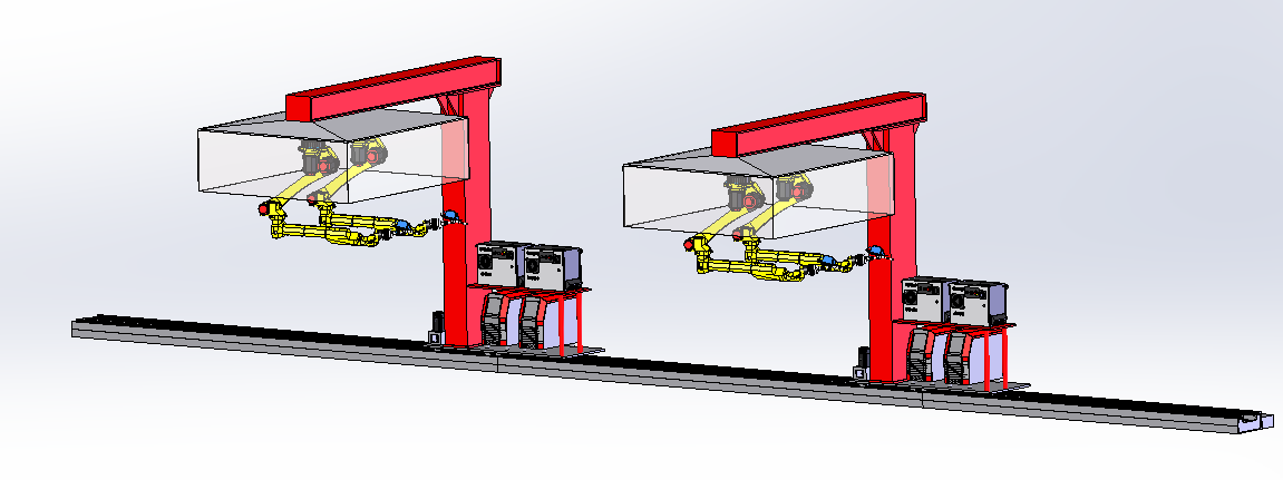 地轨行走倒挂焊接机器人