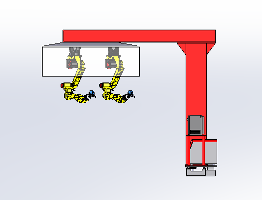 地轨行走倒挂焊接机器人
