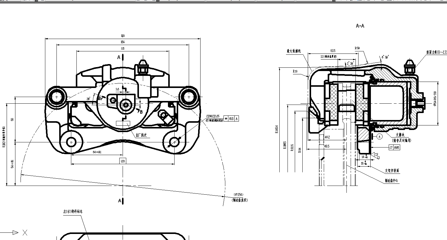 汽车刹车分泵3D模型与CAD图纸