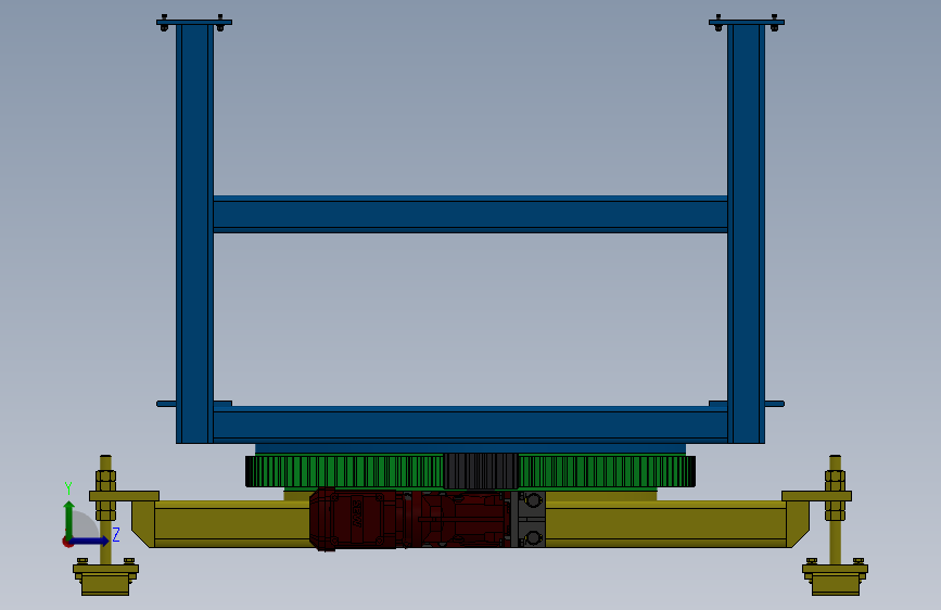 双层重型辊道回转