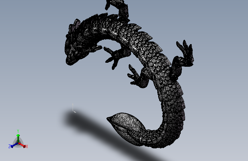 Flexi Leaf Dragon柔性一体成型龙模型