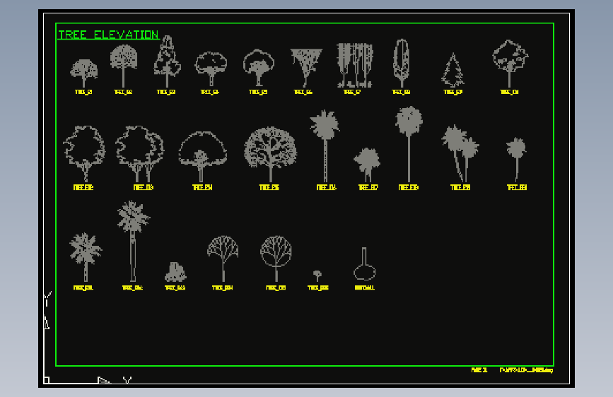 CAD里面植物图例