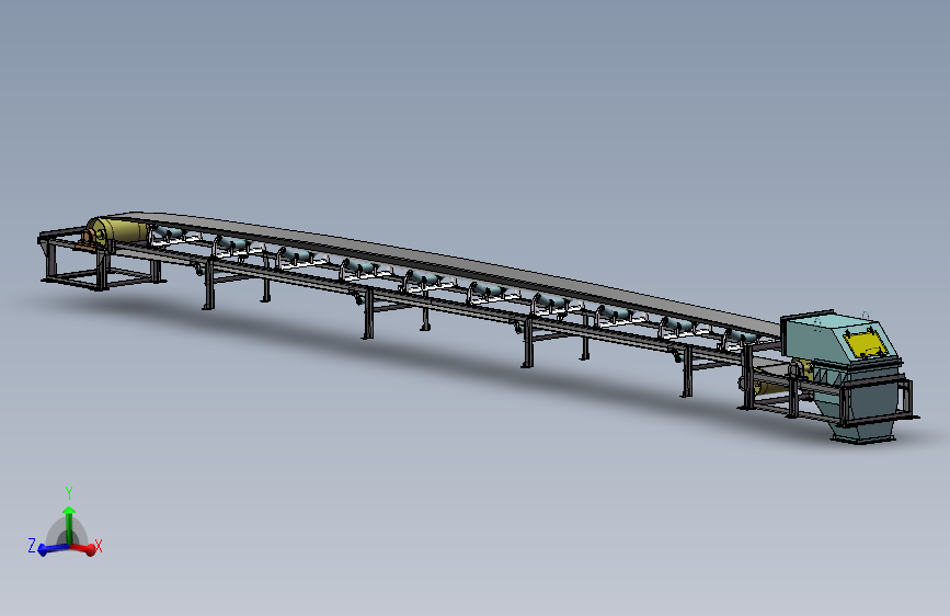 标准TD75-B500皮带机Solidworks模型三维