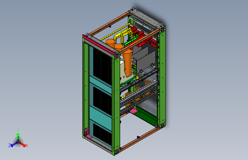 电阻柜设计三维Creo模型