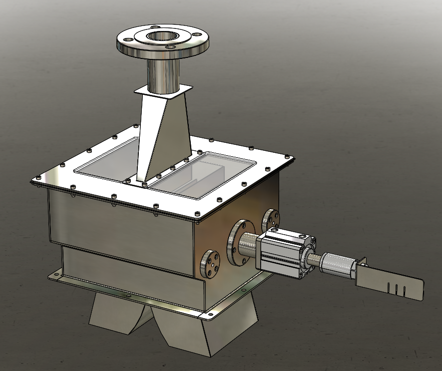 往复式气动换向器三维SW模型