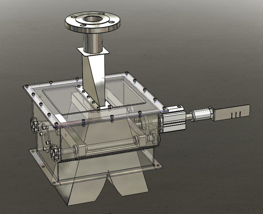 往复式气动换向器三维SW模型
