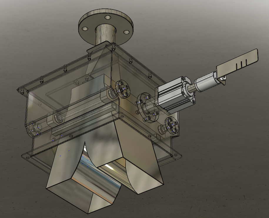 往复式气动换向器三维SW模型