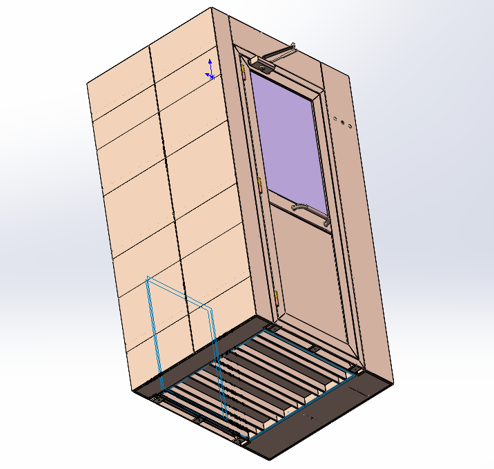 洁净双吹风淋室三维SW模型