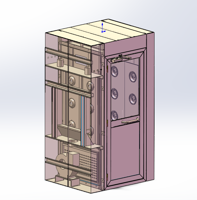 洁净双吹风淋室三维SW模型