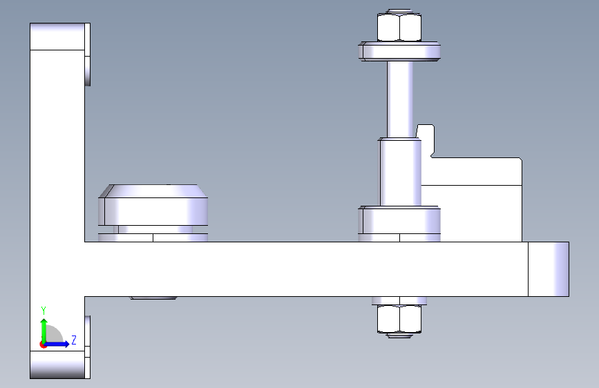 kst1008-kst-1008 1-2挡拨叉铣键槽夹具三维CATIA 左侧视图