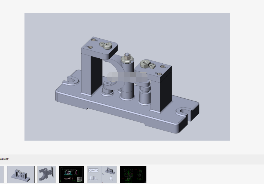 CA1340杠杆钻夹具装配+三维模型SW -杠杆(CA1340自动车床)(三) 钻Φ8和Φ6孔CAD图纸