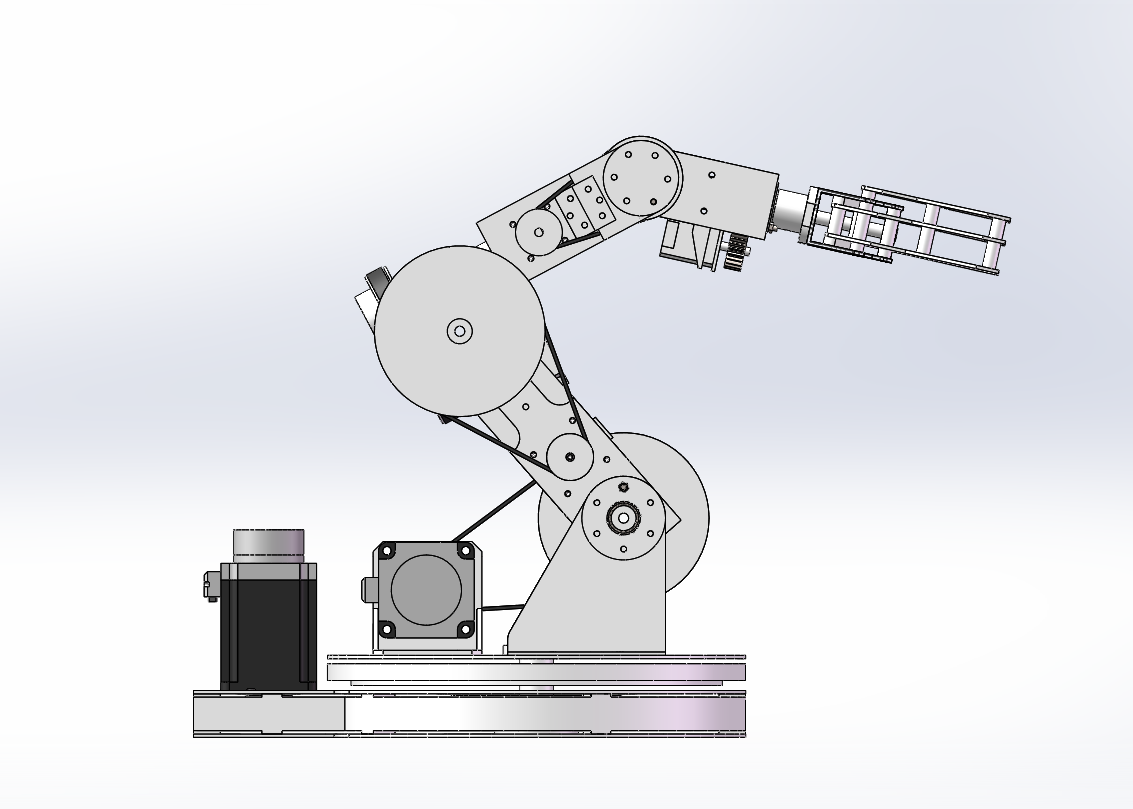 6自由度机械臂三维设计 Solidworks 2020 模型图纸下载 懒石网