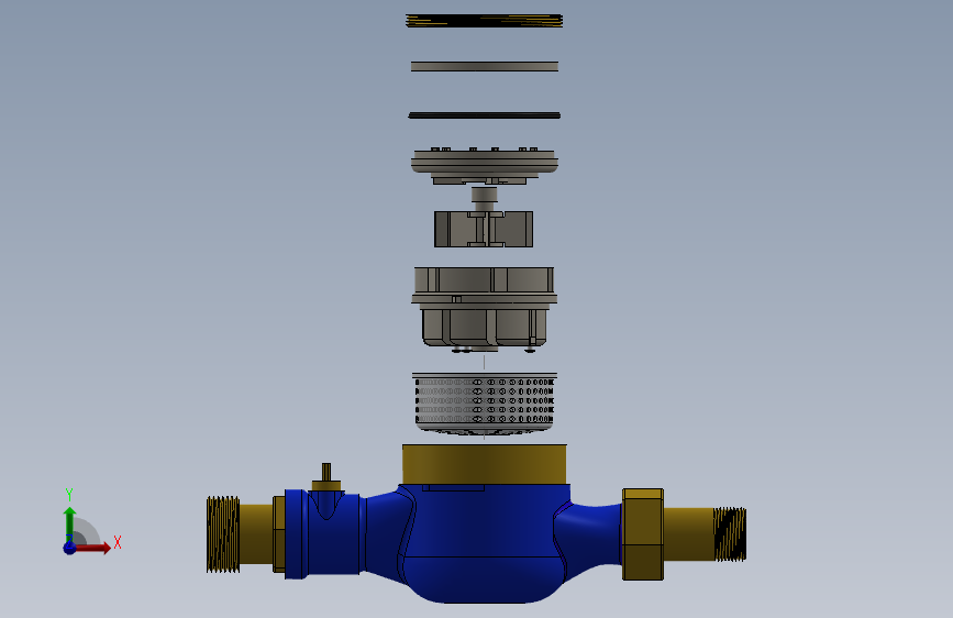 solidworks管道水表设计模型