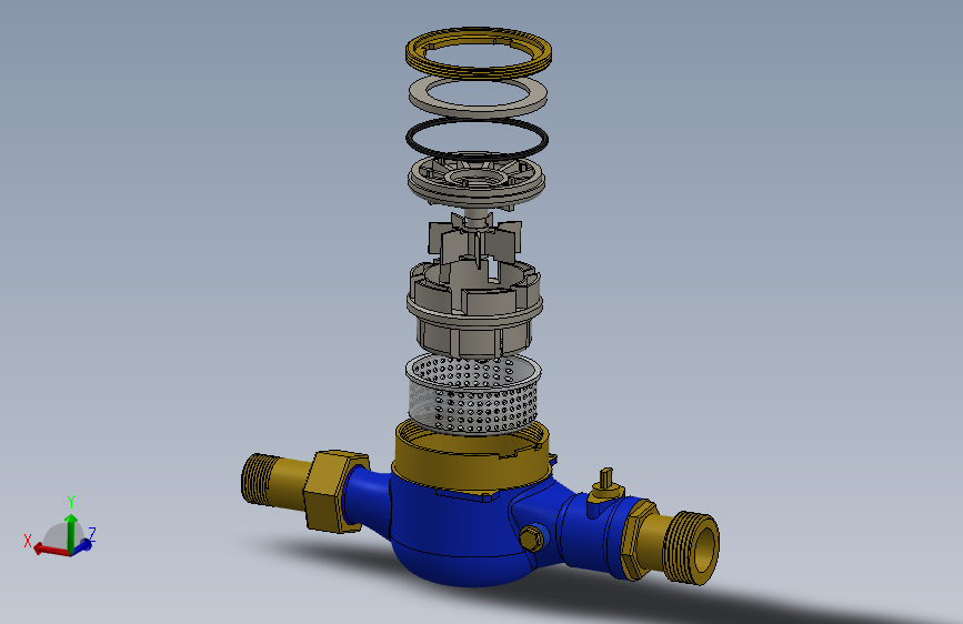 solidworks管道水表设计模型
