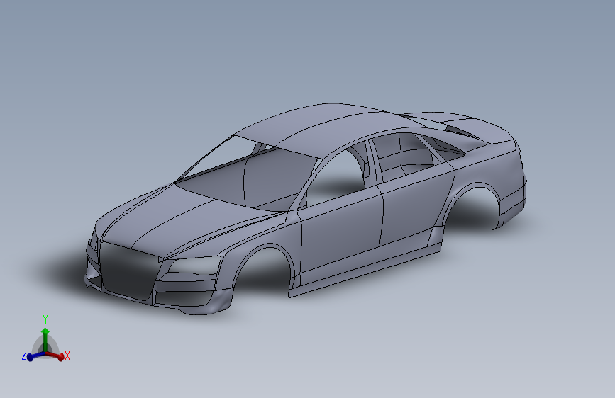 奥迪A8轿车汽车车身曲面设计模型