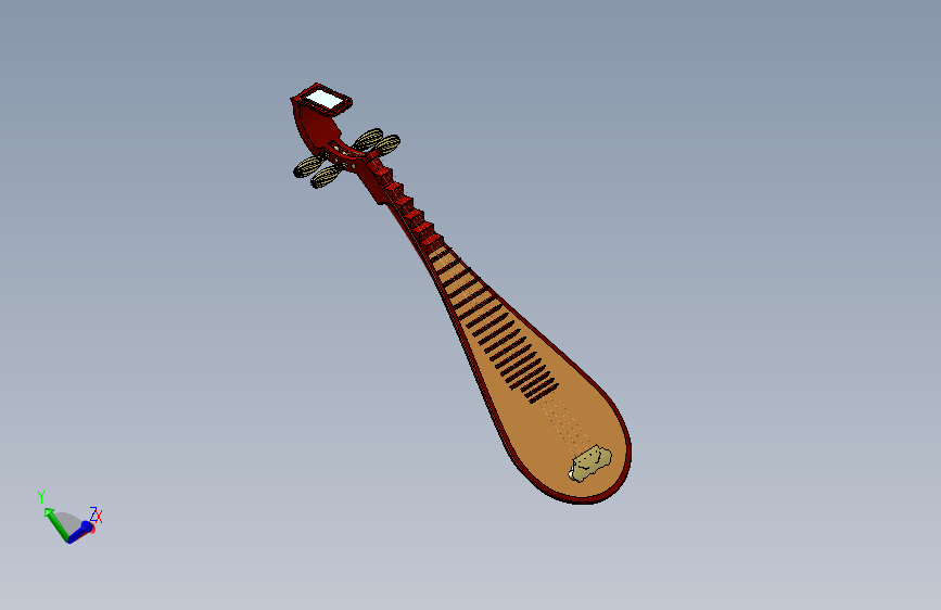 琵琶乐器模型