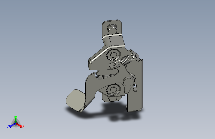 汽车发动机盖锁3D