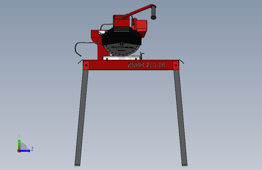 石材切割机 左侧视图