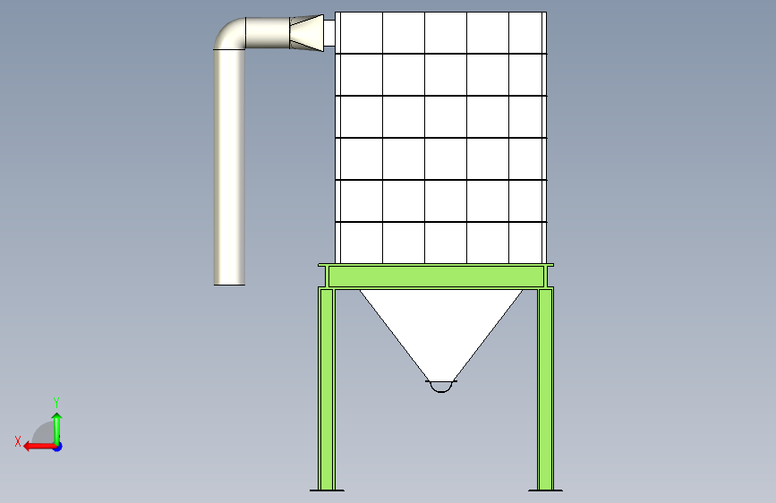 1.2×2米袋式除尘器 背面视图