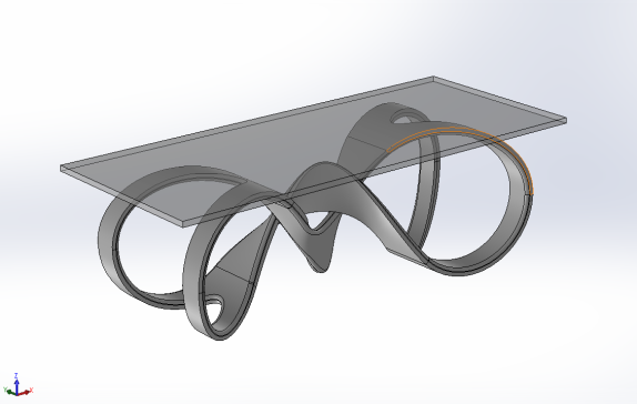 Artistic Tea Table艺术茶几3D数模图纸 Solidworks设计