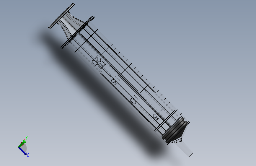 20ML医用器械注射针管模型