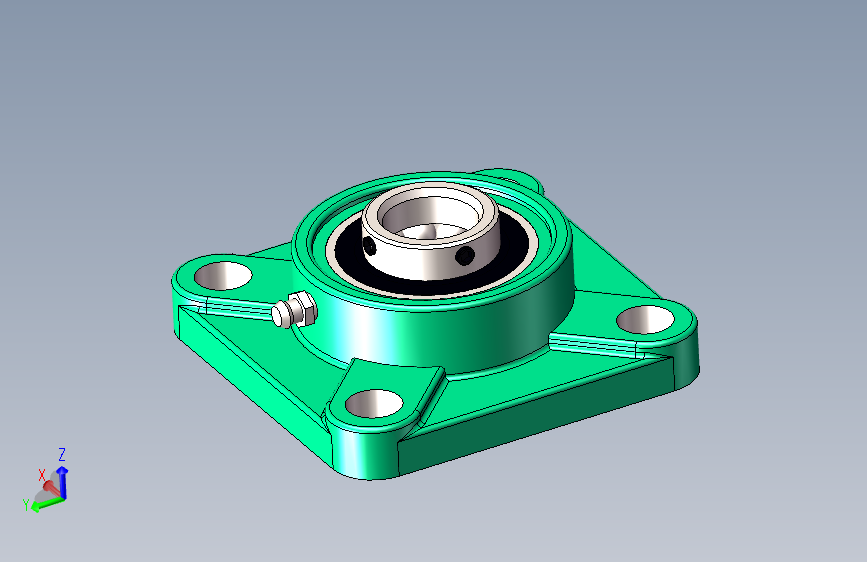 F204轴承座solidworks模型20208