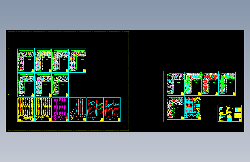 采暖通风给水系统、消防栓及污水系统图纸