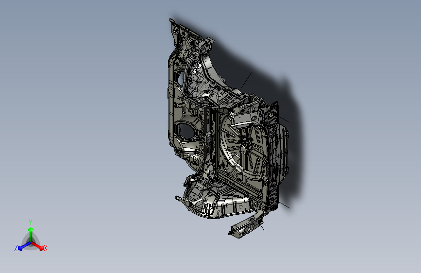 汽车后地板总装设计模型（CATIA+STP-700MB）