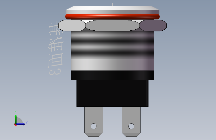 22mm金属按钮模型6777_SOLIDWORKS 2018_模型图纸下载 – 懒石网