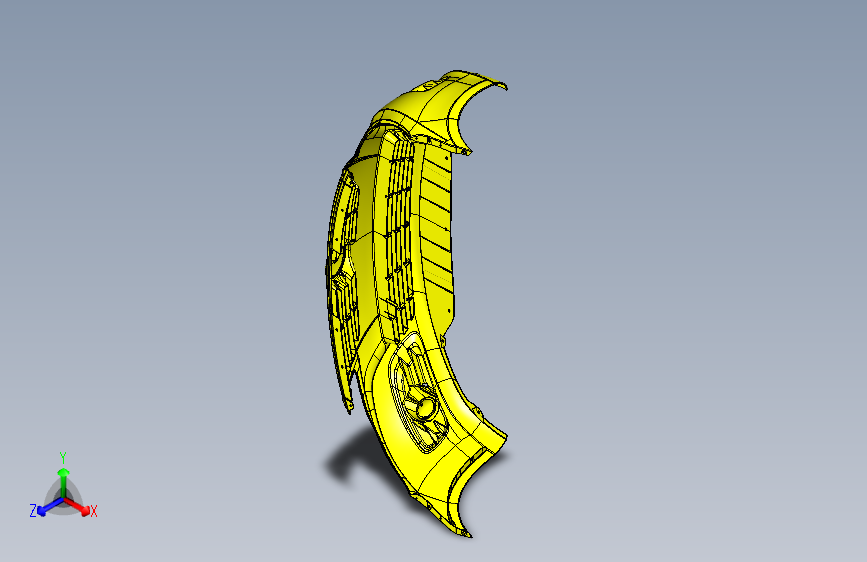 catia设计的汽车保险杠模型