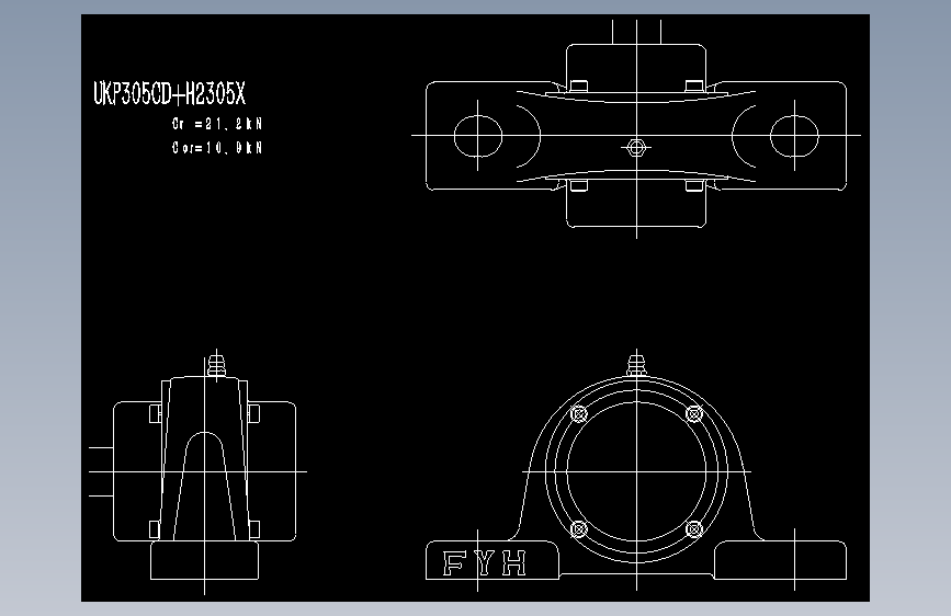 各种带座轴承CAD图纸