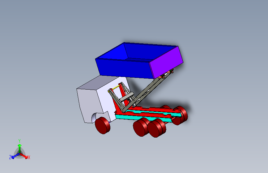 高位自卸汽车设计（工作装置）L型举升臂高位自卸三维CATIA模型+CAD图纸+说明书