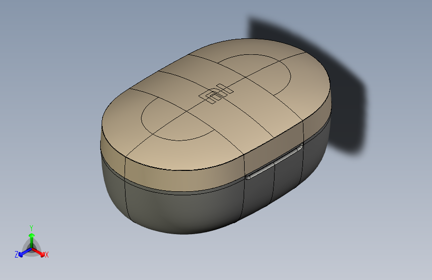 小米翻盖式TWS耳机详细3D结构图