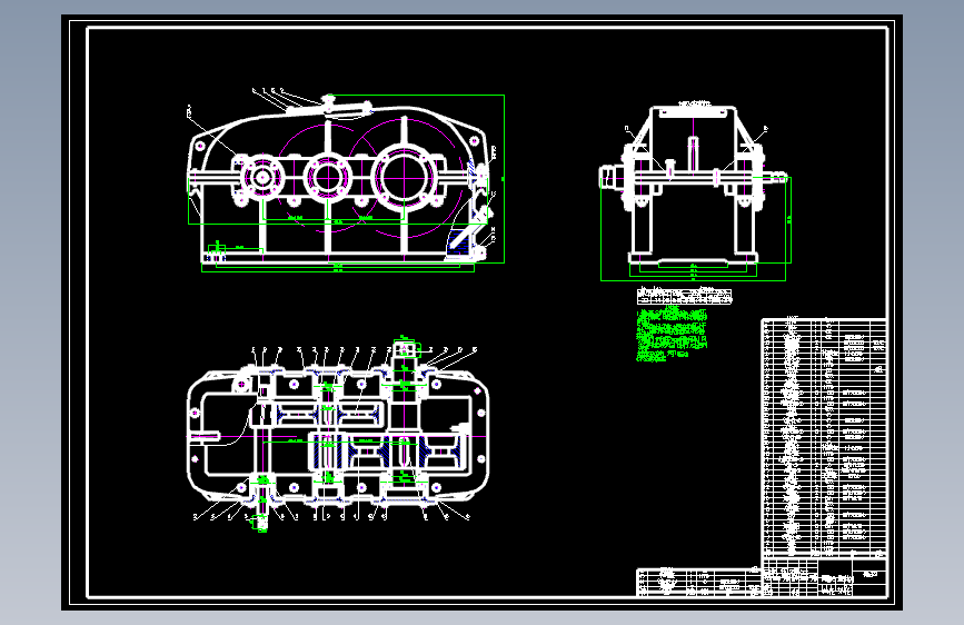 T=360_v=0.84_D=360_8X300X8(V带X展开式二级斜齿圆柱X联轴器X高下低上)