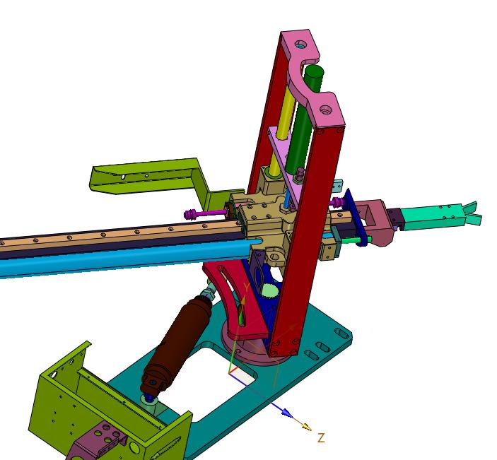 冲床固定位置搬运气动机器人