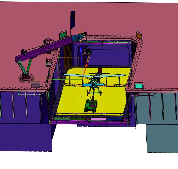 二战双翼飞机出战机库