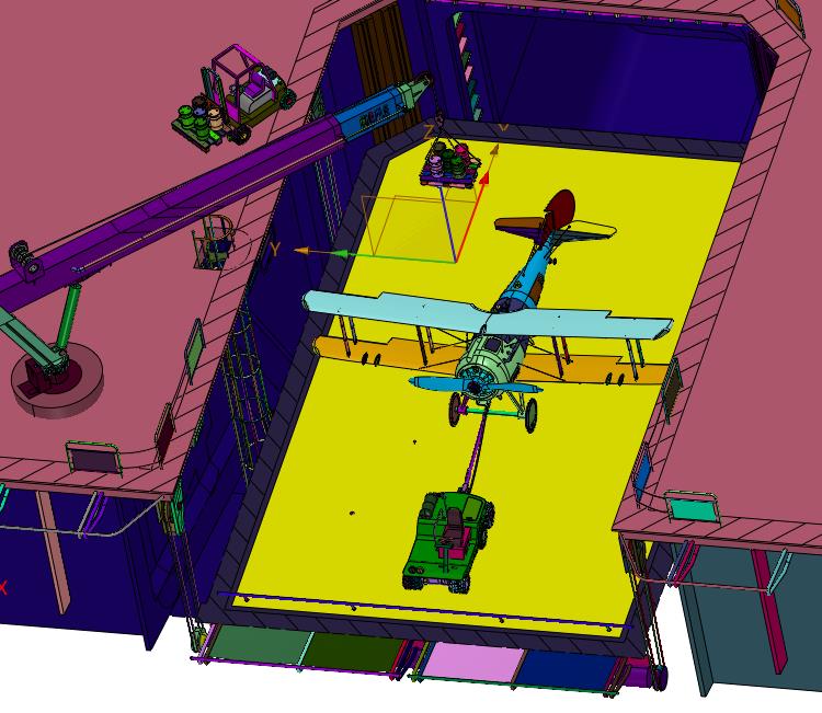 二战双翼飞机出战机库