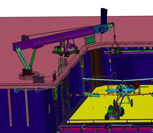 二战双翼飞机出战机库
