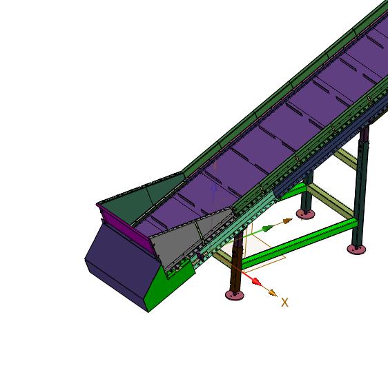 食品卸货上料爬坡传送机