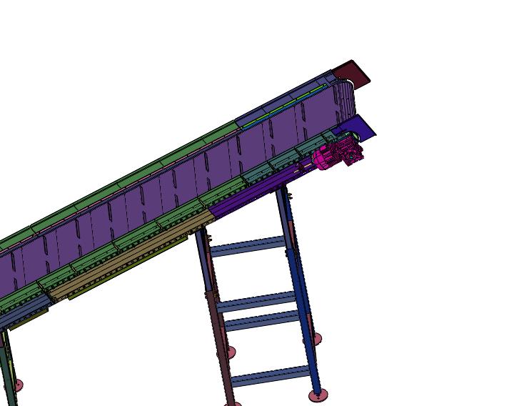 食品卸货上料爬坡传送机